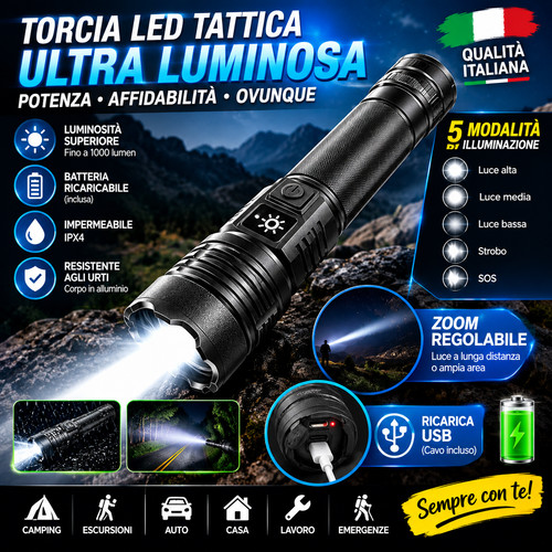 Torcia potente led - potente,