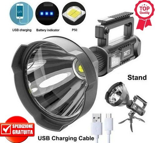 Torcia led ricaricabile ultra - ricaricabile,