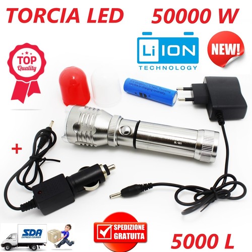 Torcia led ricaricabile - led,