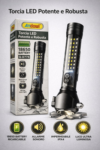 Torcia led potente multiuso - potente,