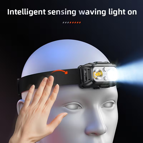 Potente torcia testa - testa, led