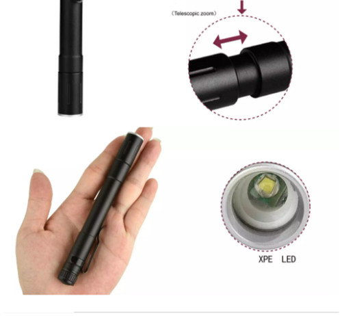 Mini torcia led potente zoom - led,